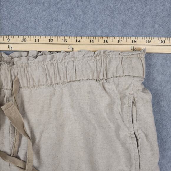 Lane Bryant Pants Womens Size 18 Linen Blend Elastic Waist Drawstring Pockets - Picture 9 of 14